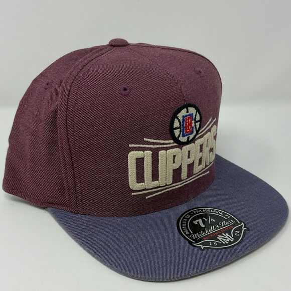 Mitchell & Ness Los Angeles Clippers Classic Fitted Hat Size 7 1/4 Old Logo NWT - Picture 1 of 7